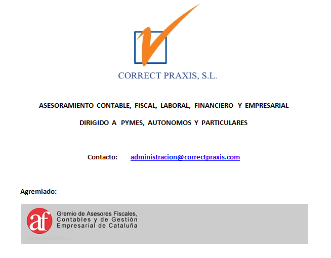 CORRECT PRAXIS, SL - Asesoría contable, fiscal, laboral, financiera y empresarial